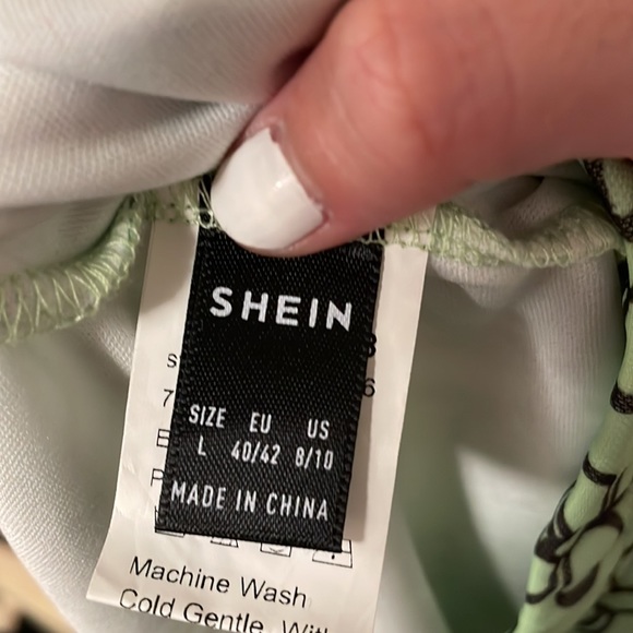 Light Green Retro Flower Mini Skirt Shein - Picture 5 of 5